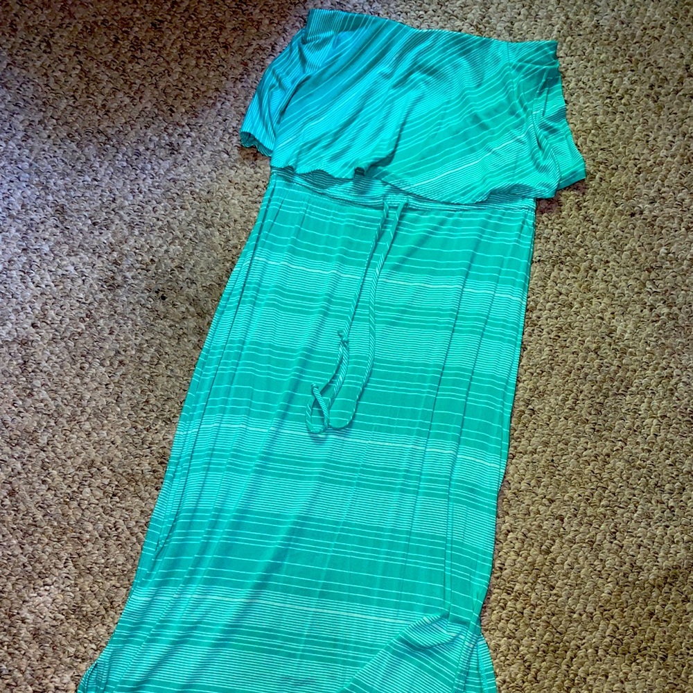 Strapless maxi summer dress